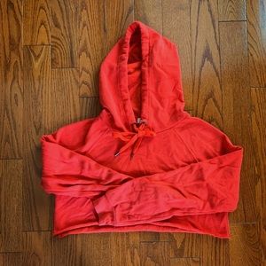 Orange cropped hoodie
